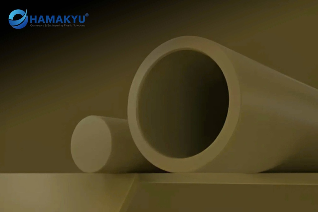 Cây nhựa tròn màu be Duratron® U2300 PEI kích thước 12.7x1220mm, xuất xứ: MCAM/Mỹ